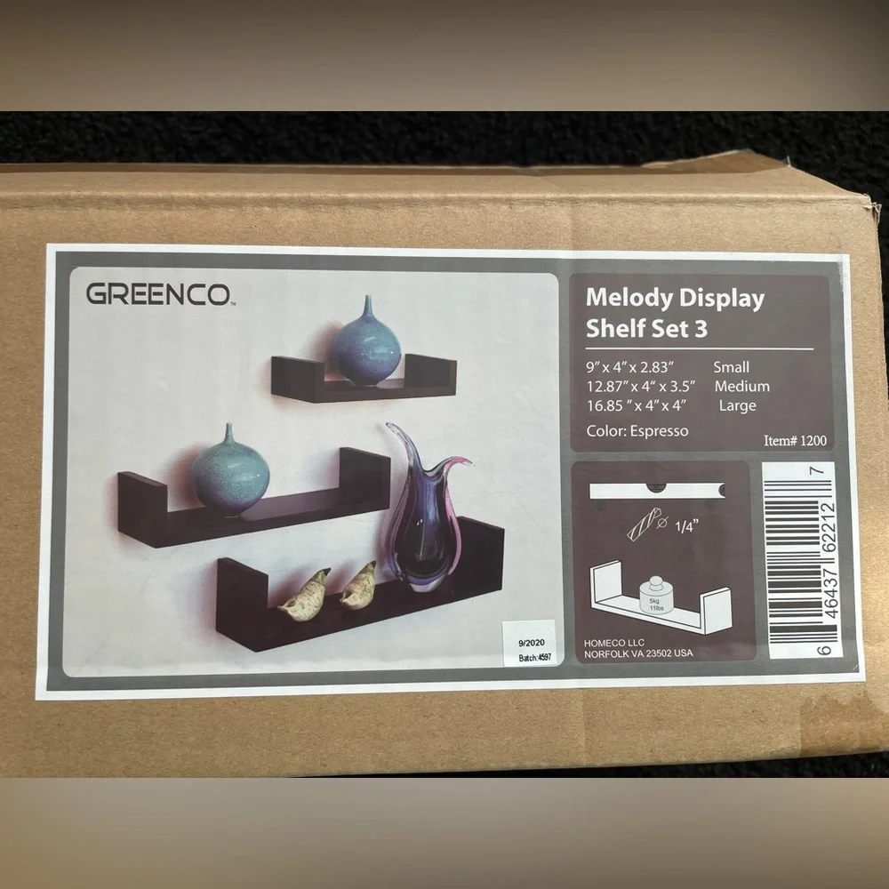 Espresso Wall Shelf Set Of 3